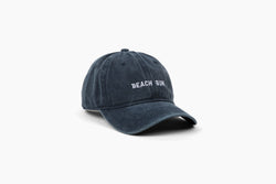 Dad Hat- Beach Bum Logo in Washed Navy